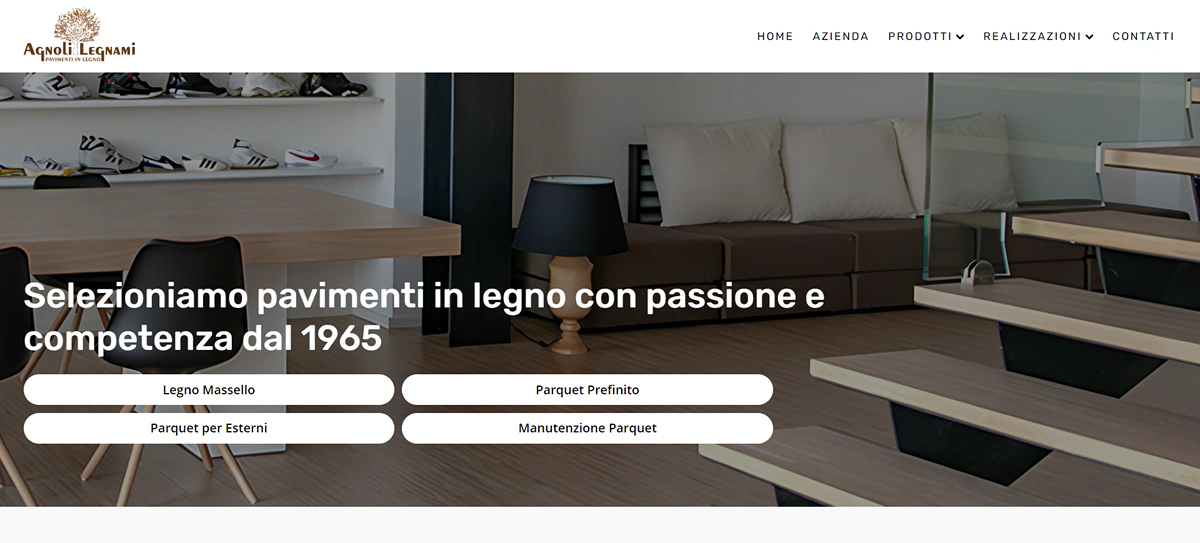 Sito web realizzato per Agnoli Legnami